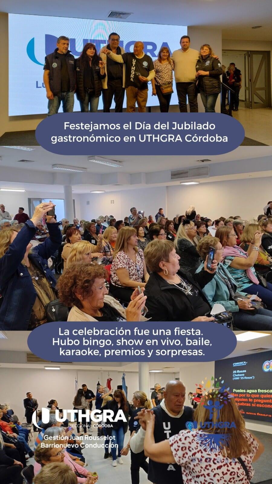 Día del Jubilado Gastronómico en UTHGRA Córdoba